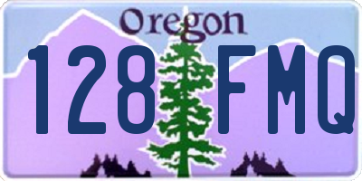 OR license plate 128FMQ