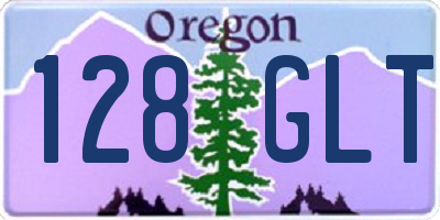 OR license plate 128GLT