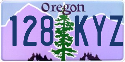 OR license plate 128KYZ