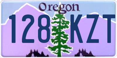 OR license plate 128KZT