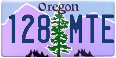 OR license plate 128MTE