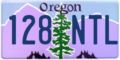 OR license plate 128NTL