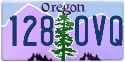 OR license plate 128OVQ