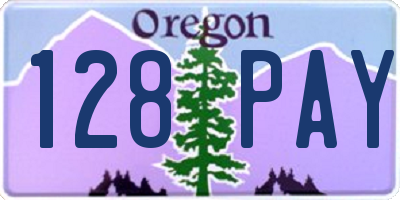 OR license plate 128PAY