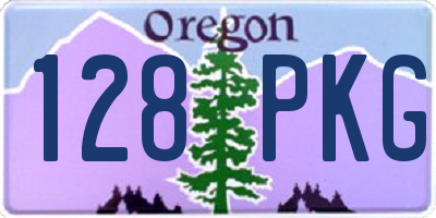 OR license plate 128PKG