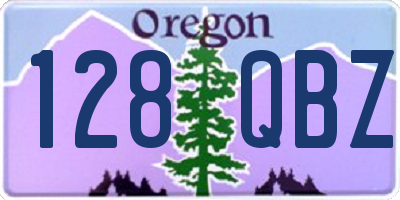 OR license plate 128QBZ