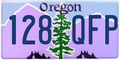 OR license plate 128QFP