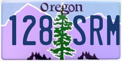 OR license plate 128SRM