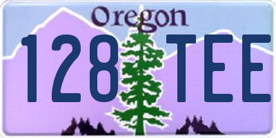 OR license plate 128TEE