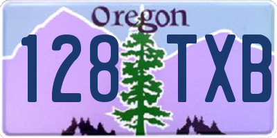 OR license plate 128TXB