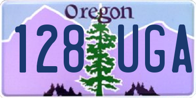 OR license plate 128UGA