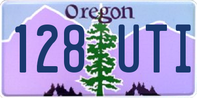 OR license plate 128UTI