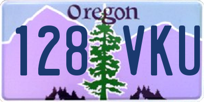 OR license plate 128VKU