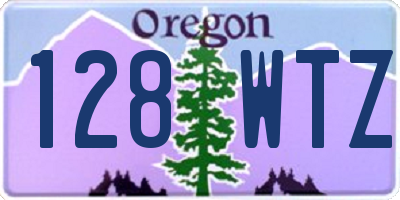 OR license plate 128WTZ