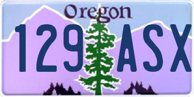 OR license plate 129ASX