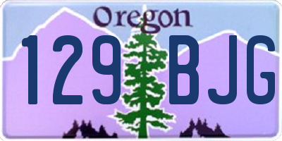 OR license plate 129BJG