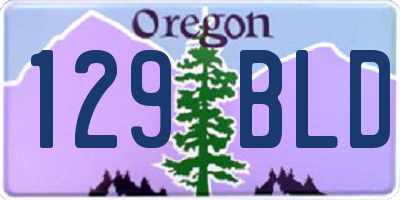 OR license plate 129BLD