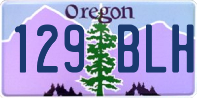 OR license plate 129BLH
