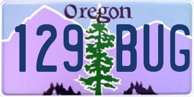 OR license plate 129BUG