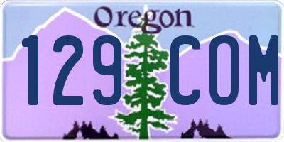 OR license plate 129COM