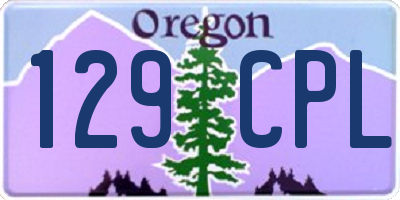 OR license plate 129CPL