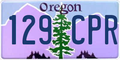OR license plate 129CPR
