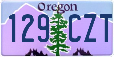 OR license plate 129CZT