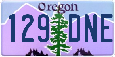OR license plate 129DNE