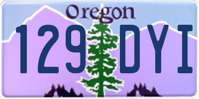 OR license plate 129DYI
