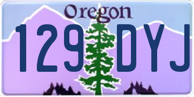 OR license plate 129DYJ