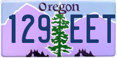 OR license plate 129EET