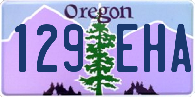 OR license plate 129EHA