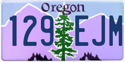 OR license plate 129EJM