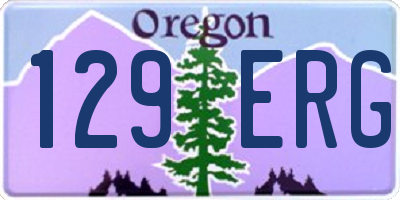 OR license plate 129ERG