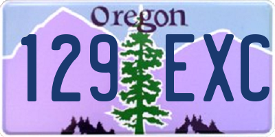 OR license plate 129EXC