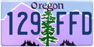 OR license plate 129FFD