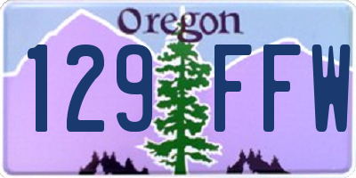 OR license plate 129FFW