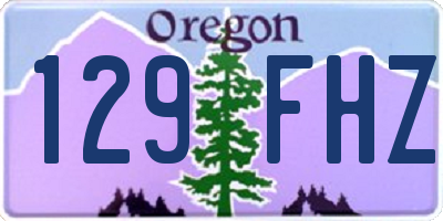 OR license plate 129FHZ