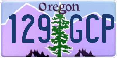 OR license plate 129GCP