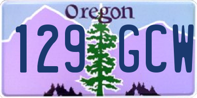 OR license plate 129GCW