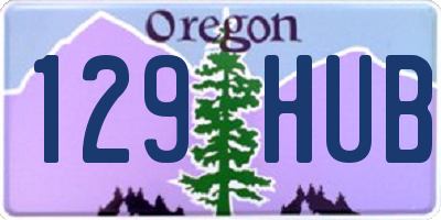 OR license plate 129HUB