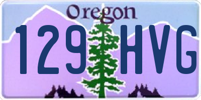 OR license plate 129HVG