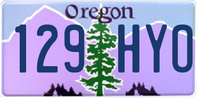OR license plate 129HYO