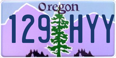 OR license plate 129HYY