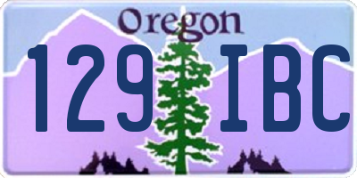 OR license plate 129IBC