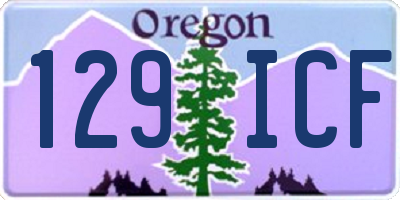 OR license plate 129ICF