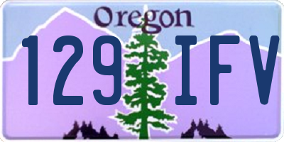 OR license plate 129IFV