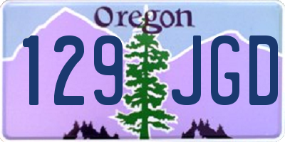 OR license plate 129JGD