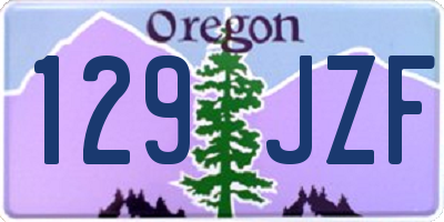 OR license plate 129JZF
