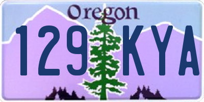 OR license plate 129KYA